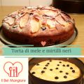 Torta di mele e mirtilli neri