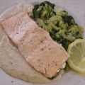 SALMONE AL VAPORE CON PURE’ DI FAGIOLI