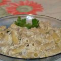 Pasta con tonno e funghi
