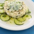 Tartare di branzino con cetrioli