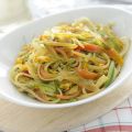 Linguine con fiori di zucca e bottarga