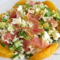 Riso freddo con zucchine e prosciutto