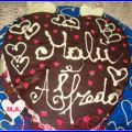 Cuore di cioccolato e fragole