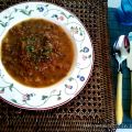 Zuppa di riso corallo e zucca