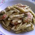 Strangolapreti con pesto genovese e mazzancolle