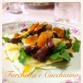 Millesfoglie di carciofi, rucola e bottarga