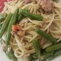 spaghetti menta tonno e fagiolini