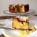 Torta con cuore morbido di ricotta e cioccolato