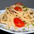 Spaghettoni con pomodorini e accciughe di lago