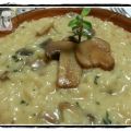 Risotto allo spumante rosé in crema di funghi
