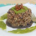 Farro con fagioli neri e mortadella croccante[...]