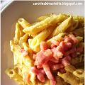 Pennette con pesto di ceci e pancetta