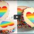 COME FARE I BISCOTTI CUORE  ARCOBALENO