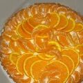 Crostata all'arancia con la panna