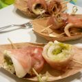 Rotolini di sogliola, crudo e pesto
