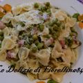 Farfalle con pancetta e piselli a modo mio ^_*
