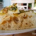 Focaccia con porri e rosmarino