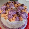 Chiffon cake in viola