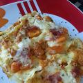 Lasagna con zucca cotto e fontina