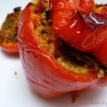 Cous-cous and vegetables stuffed peppers