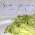 Spaghetti con vongole veraci e purea di broccoli