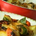 Pollo al forno con patate e zucchine