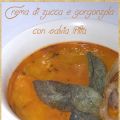 Crema di zucca e gorgonzola con salvia fritta