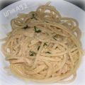 Spaghetti con patè di ricciola