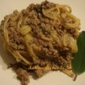 Fettuccine al ragù di arancia e fegatini