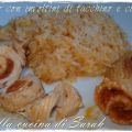Risotto con involtini di tacchino e ciliegino