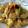 Pasta integrale con crema di fiori di zucchina
