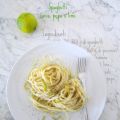 Spaghetti cacio, pepe e lime