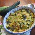 Zucchine e porri in teglia