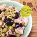 Un sacco in ufficio: piselli, tonno e olive