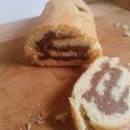 From my mom's cookbook: Nutella and coconut roll