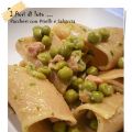 Paccheri con salsiccia e piselli