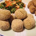 Polpettine di miglio e porri al curry e zenzero