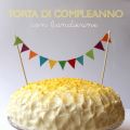Torta di compleanno con bandierine