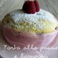 Torta alla panna e lamponi