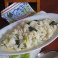 Risotto con zucchine, porri su crema di[...]