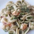 ORECCHIETTE ,GAMBERI e  ZUCCHINE CREMOSE
