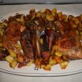 Abbacchio e pollo con patate al forno
