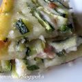 Schiacciata con zucchine e prosciutto cotto