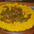 risotto alla milanese con gli ossibuchi