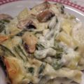 Lasagne funghi, fagiolini e patate