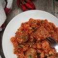 Cavolo strascicato con salsicce