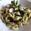 Orecchiette con cicoria, vongole e calamari