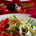 Carpaccio di manzo con puntarelle