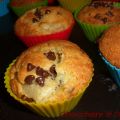 Muffins con Gocce di Cioccolato e Pera o Banana