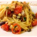 Spaghetti cremosi al ragu' di pesce spada,[...]